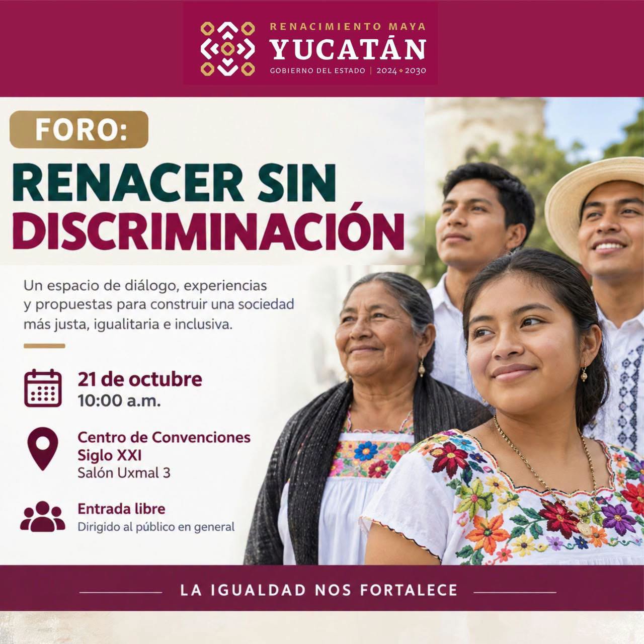 Imagen 1 de la publicación de Línea Abierta Yucatán: Foro “Renacer sin discriminación” acercará información sobre derechos y servicios en Yucatán