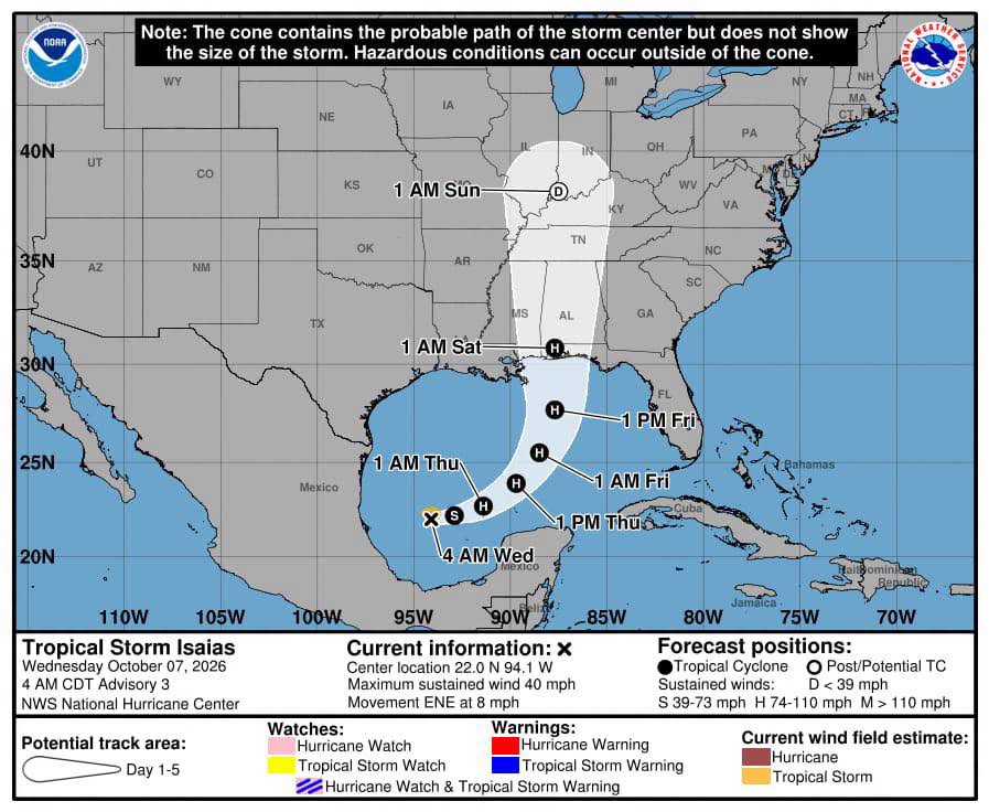 Imagen 1 de la publicación de Línea Abierta Yucatán: 🌀 ISAIAS PASARÁ AL NORTE DE YUCATÁN: LLUVIAS AUMENTARÁN HOY