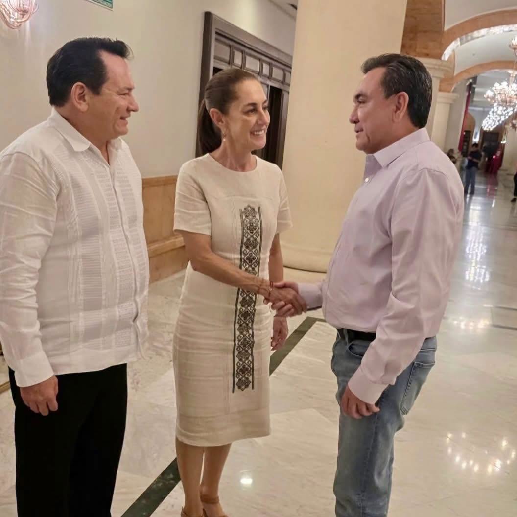 Imagen 1 de la publicación de Línea Abierta Yucatán: Liborio Vidal comparte su encuentro con Sheinbaum y Díaz Mena