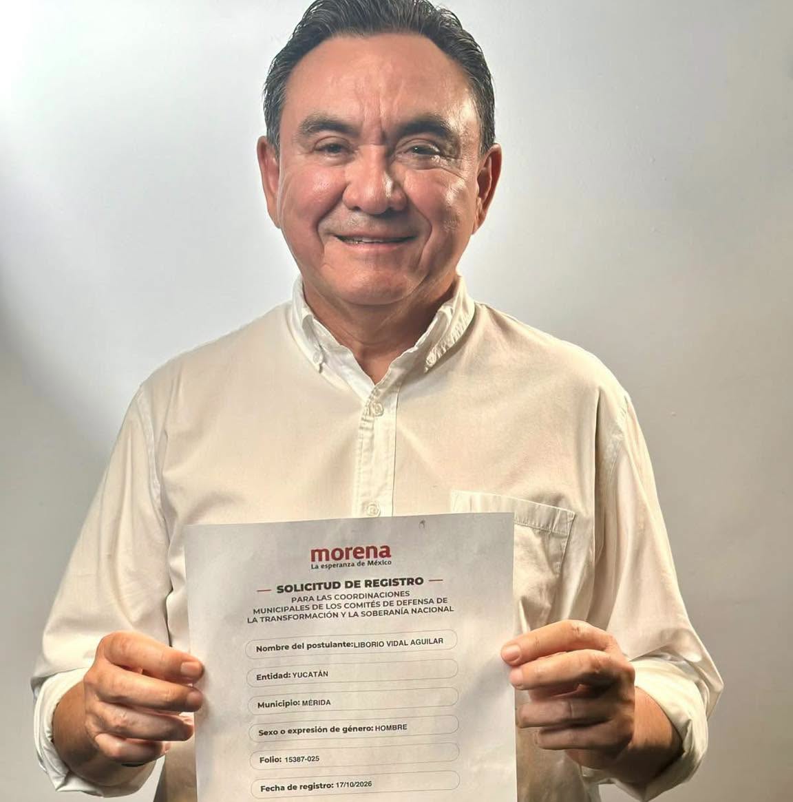 Imagen 1 de la publicación de Línea Abierta Yucatán: Liborio Vidal solicita su incorporación a Morena: carta completa