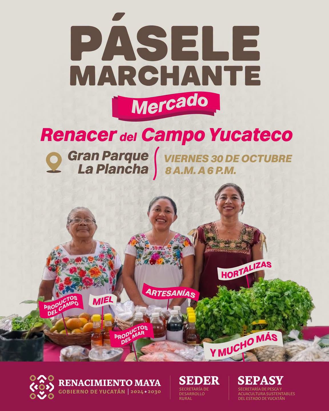 Imagen 1 de la publicación de Línea Abierta Yucatán: Este viernes 30 de octubre ven al Mercado Renacer del Campo Yucateco, en el Gran Parque La Plancha.