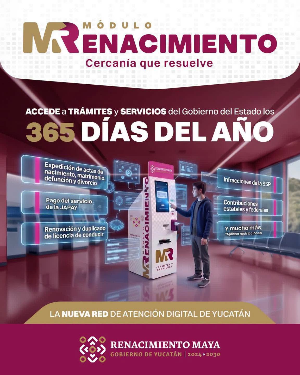 Imagen 1 de la publicación de Línea Abierta Yucatán: Módulos Renacimiento: ubicaciones, horarios y servicios
