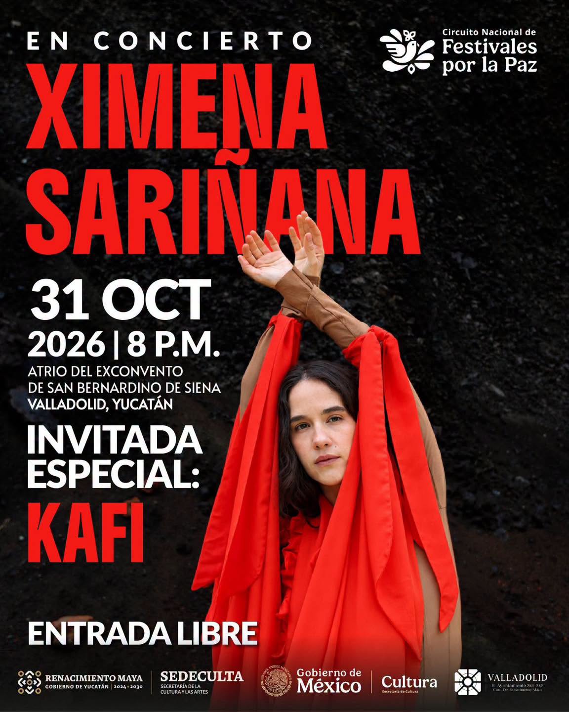 Imagen 1 de la publicación de Línea Abierta Yucatán: Ximena Sariñana llega a Valladolid, Yucatán: concierto de entrada libre el 31 de octubre