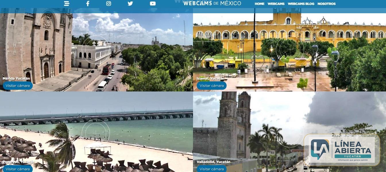Yucatán incorpora cuatro destinos a transmisiones en tiempo real de Webcams de México